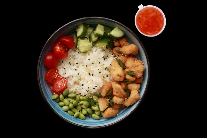 Поке с курицей темпура 